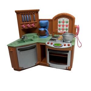 Fisher Price Loving Family Dollhouse KITCHEN UNIT w/ Sounds Stove Oven Sink